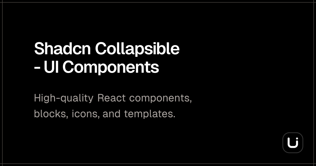 Shadcn Collapsible - UI Components - ReUI