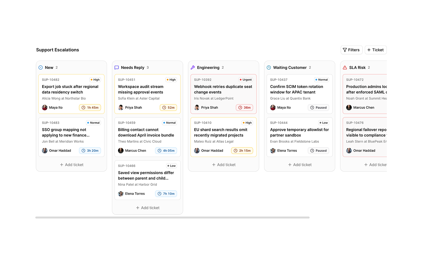 Kanban Board blocks preview