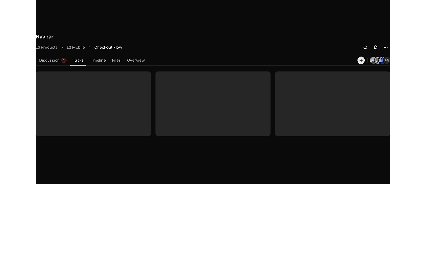 Navbar blocks preview (dark)