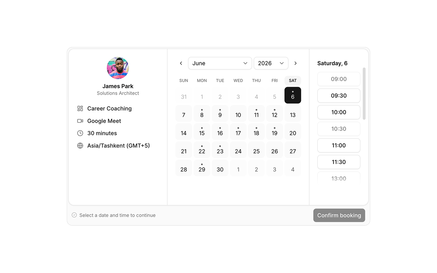 Schedule blocks preview