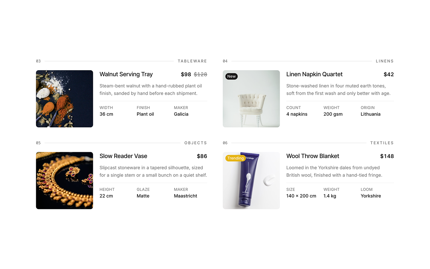 Product Grid blocks preview