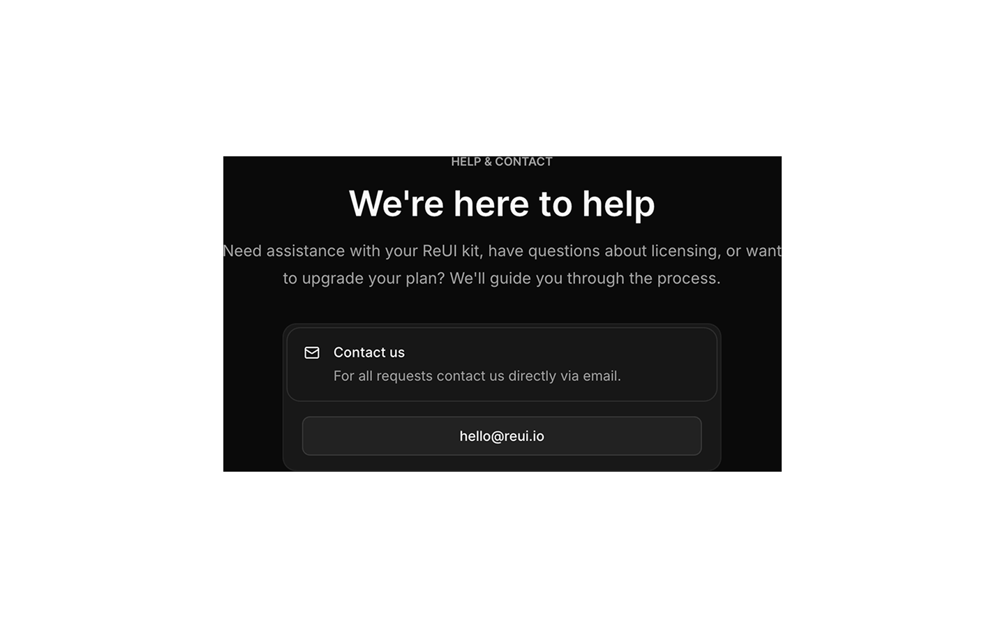 Contact blocks preview (dark)